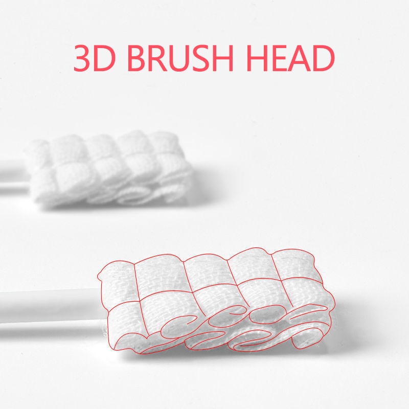 olla Pembersih Mulut Bayi/Pembersih Mulut Bayi/Pembersih Oral Penyeka Kapas Sikat Gigi Sikat Lidah Bayi untuk Bayi 0-3 Tahun