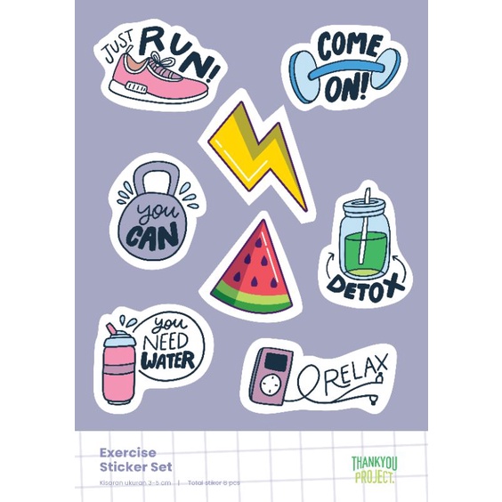 

Stiker quotes motivational reminder healthy life journal planner sticker