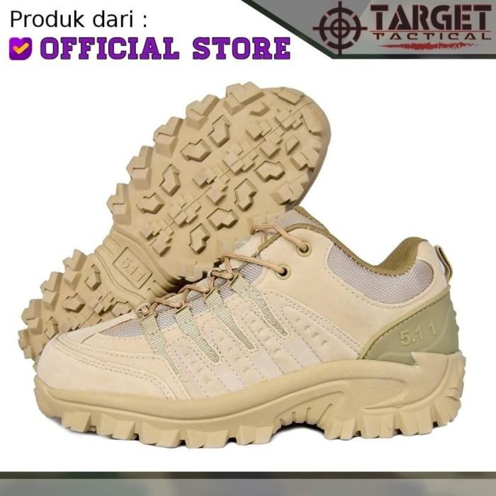 Sepatu Tactical 5.11 511 Kets Original Import YKK Sepatu PDL TNI POLRI - Krem TAN, 43