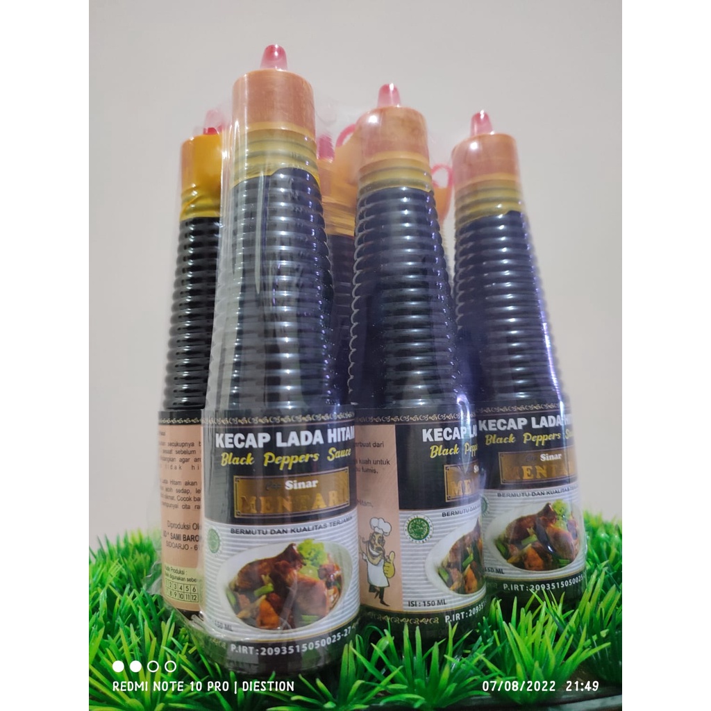 Paket Hemat Kecap Lada Hitam Cap Sinar Mentari Isi 6 Botol 150mL [Halal]