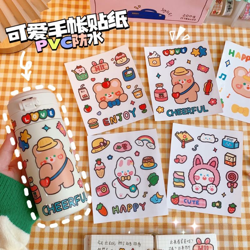 

[Peekastuff] 1 LEMBAR STICKER WATERPROOF DECO AESTHETIC