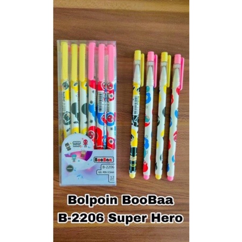 

BOLPEN GEL B-2206 / BOLPEN GEL TINTA HITAM MOTIF SUPERHERO