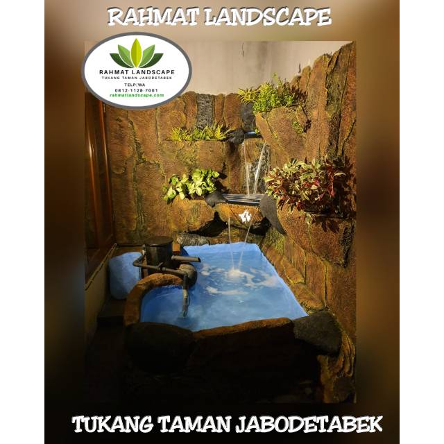 Kolam ikan relief / tukang taman / kolam relief / kolam minimalis / kolam ikan