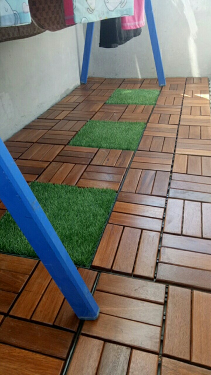 Ubin Lantai Kayu Taman Lantai Balkon Decking Tile All Motif Shopee Indonesia