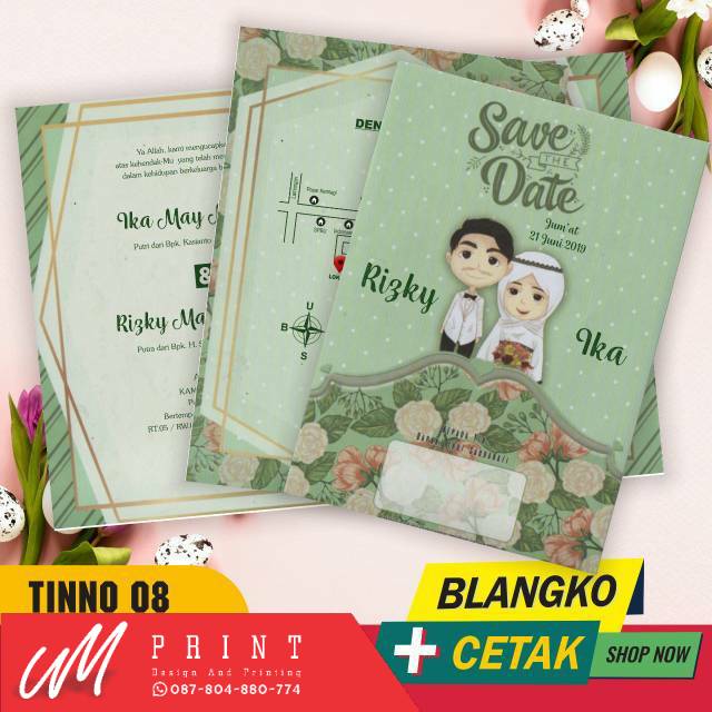 UNDANGAN BLANGKO PERNIKAHAN NIKAH MURAH UNIK ELEGAN TINNO