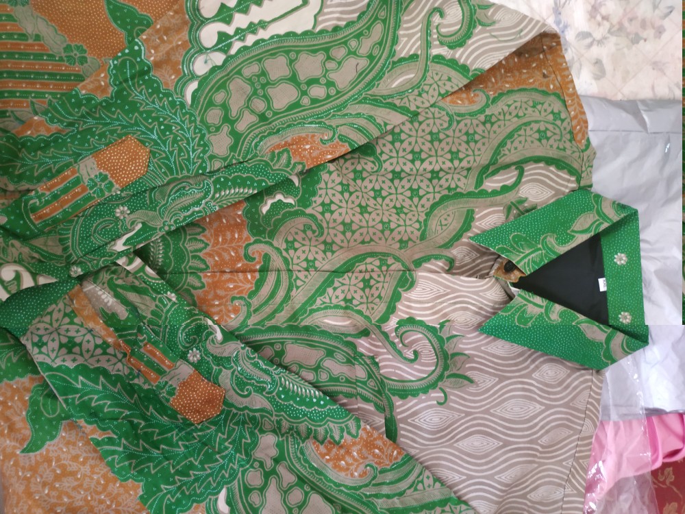 Wirotomo Hijau Kemeja Batik Pria Atasan Batik Baju Batik Pria Lengan Panjang Batik Modern By Ukail