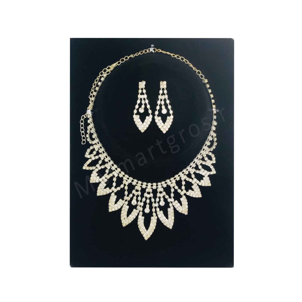 Yinda Kalung 3 / 1 Set Kalung&amp;Anting Permata / Kalung Fashion / Aksesoris