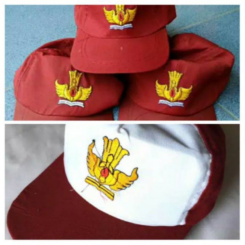 Topi SD bordir bijian