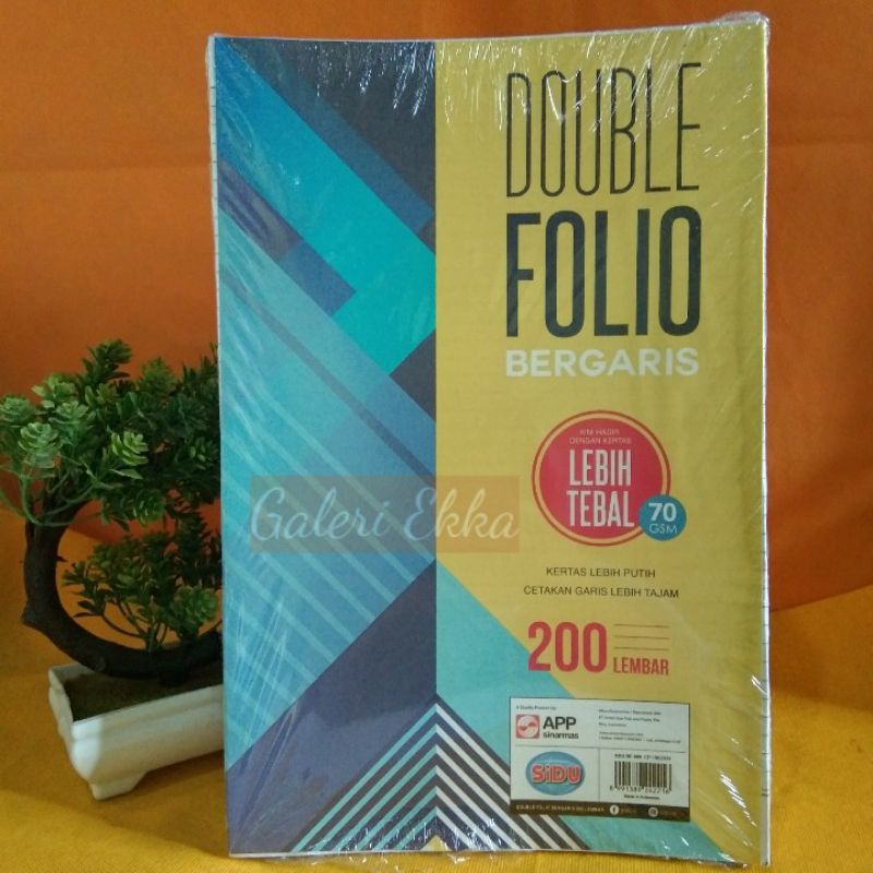 

(Ecer) Double Folio Bergaris Sidu 20 Lembar / Kertas Double Folio Bergaris Sidu Repack / Kertas Double Folio Bergaris