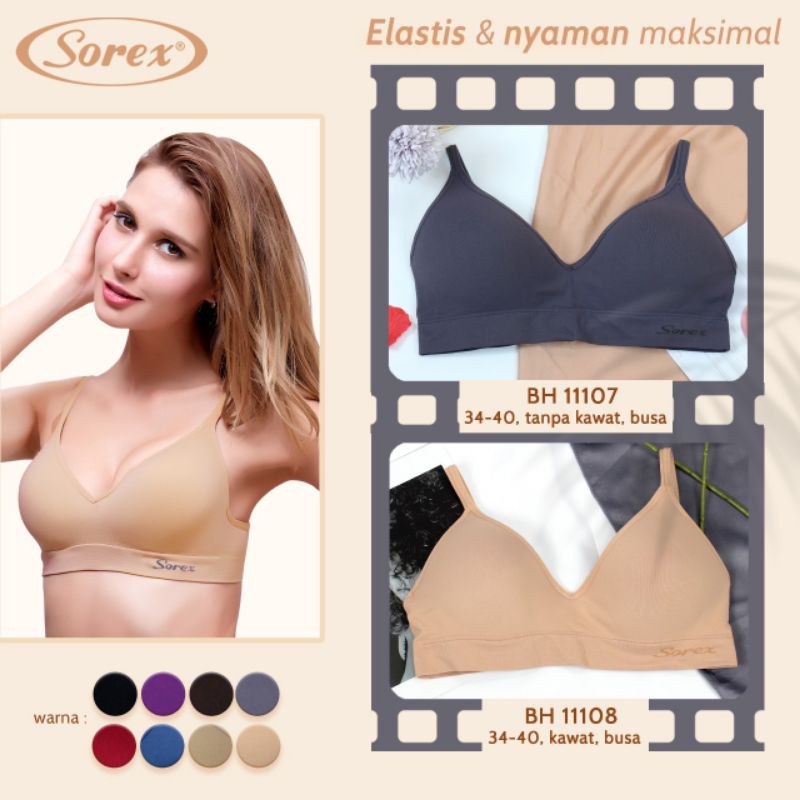 Sorex 11108 sport bra (kawat busa tipis) UK.34-40