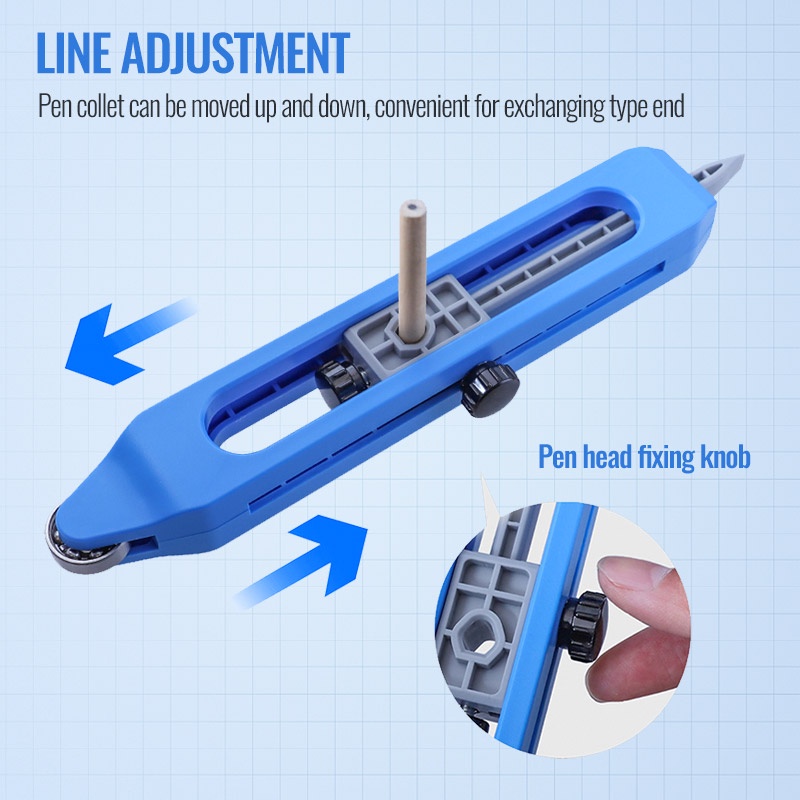 Alat Ukur Kontur Profile Scribing Dengan Kunci Adjustable Untuk Pengerjaan Kayu