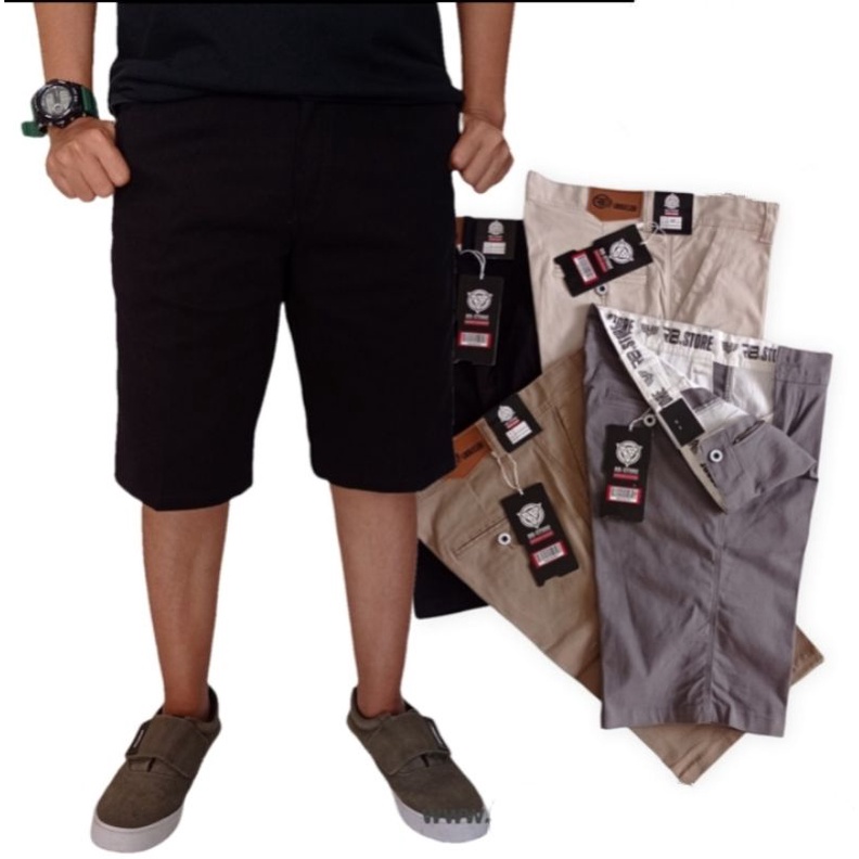 Celana Pendek Kain Katun Pria PREMIUM - Celana Pendek Kain Pria - Celana Pendek Katun Pria Distro TE
