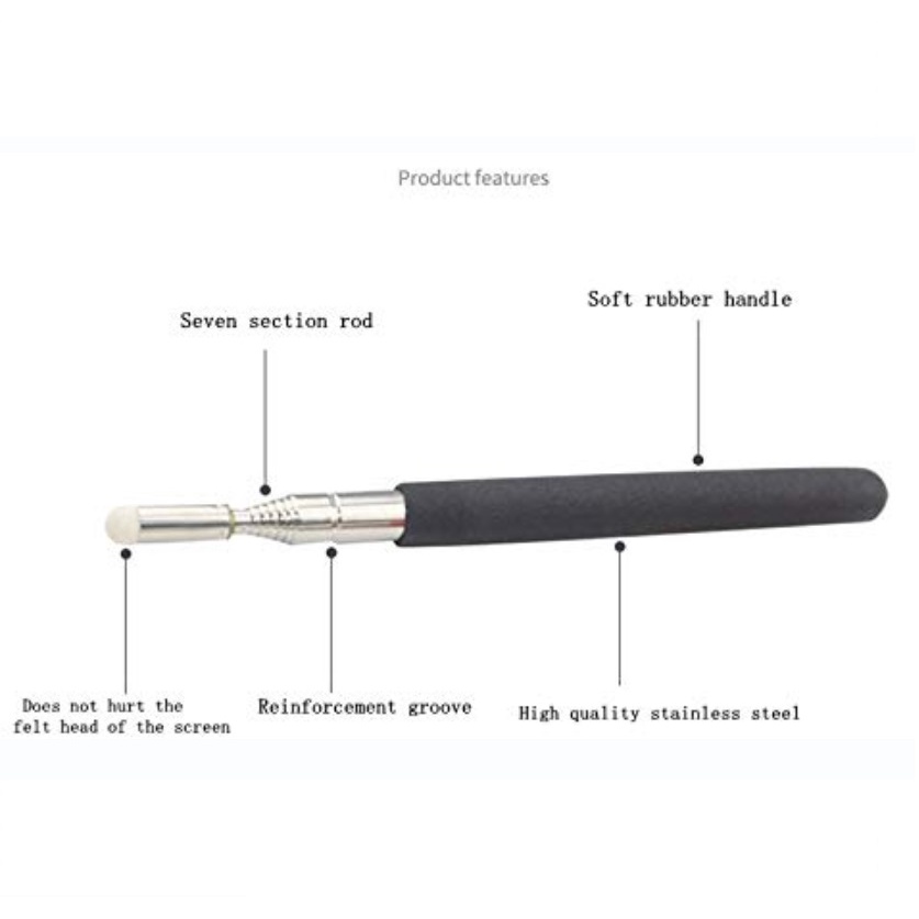 Extendable Pointer Teleskopik 1m Tongkat Penunjuk Whiteboard Untuk Guru Bahan Stainless Steel