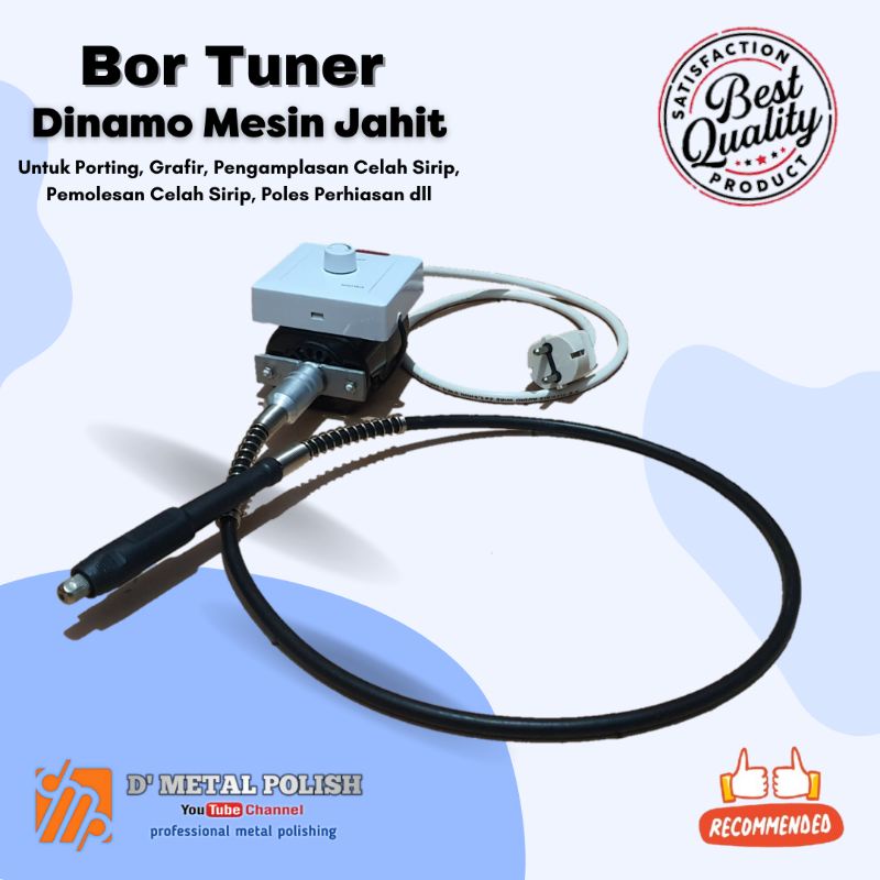 Bor Tuner dengan pengatur kecepatan dari Dinamo Mesin Jahit Set Type 1