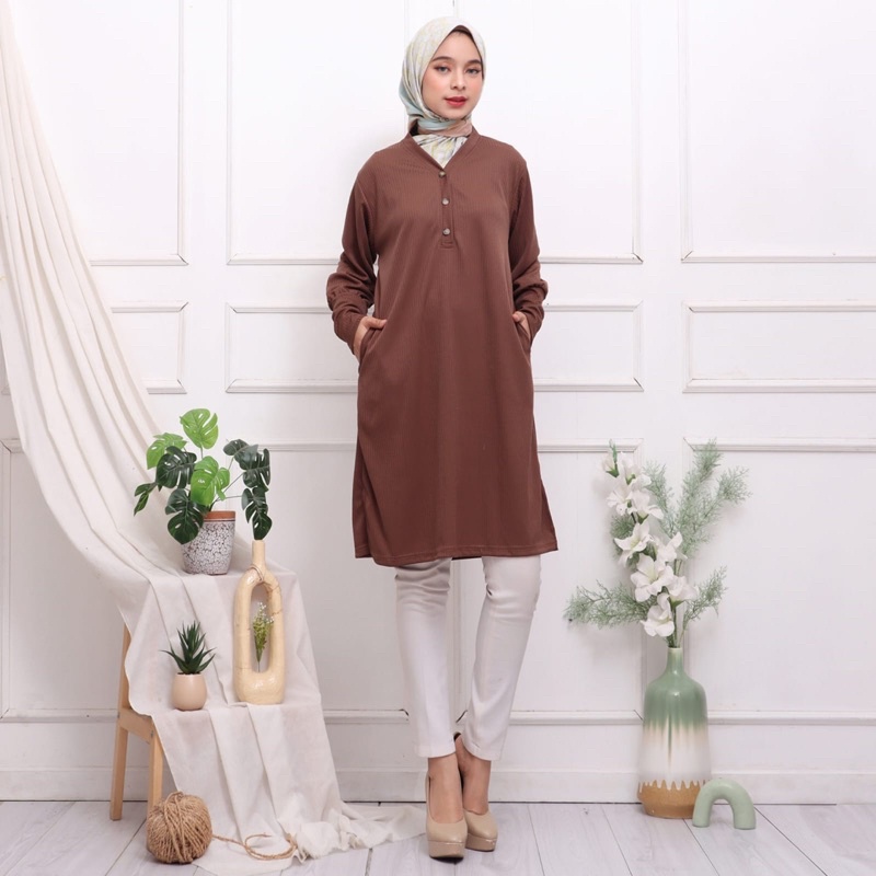 FLASH SALE VIA TUNIK - TUNIK KANCING BUSUI TUNIK KNIT PREMIUM