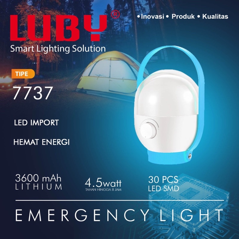 Lampu Emergency / Lentera Emergency 4,5 Watt Dimmer LUBY L-7737