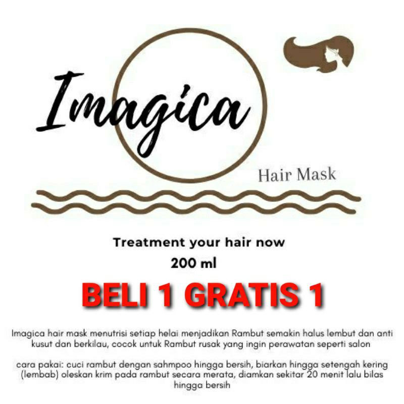 [COD] IMAGICA BELI 1 GRATIS 1 | IMAGICA HAIRMASK KEMASAN 200ML