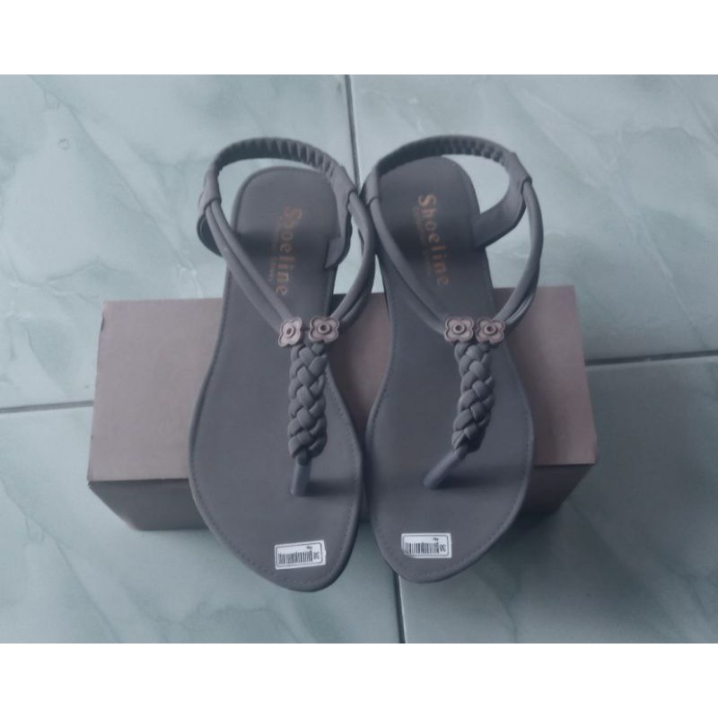 Sandal Teplek Wanita Motif Kepang Tali Depan 01