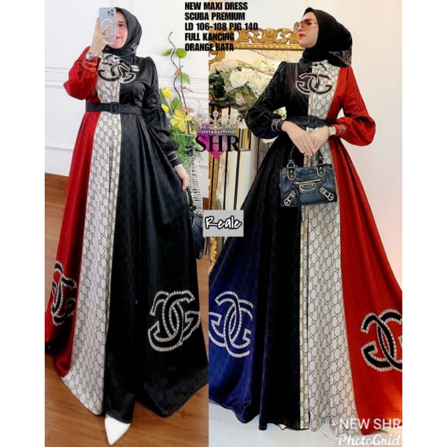 GAMIS MAXY DRESS ORI SHR PREMIUM DRESS ORIGINAL SOLO REALE
