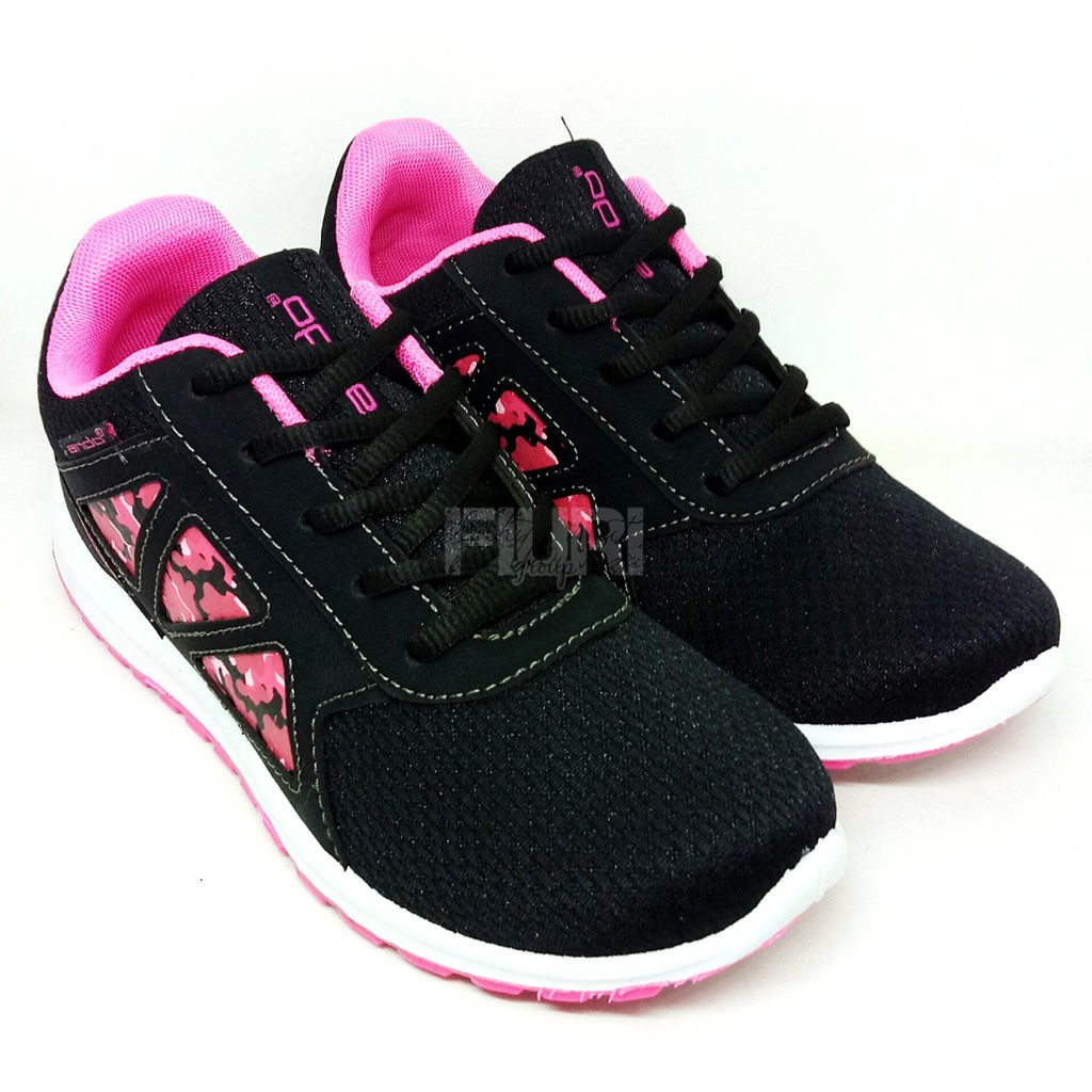 FIURI - ANDO ORIGINAL - VIRNA 37-40 HITAM PINK - SEPATU SNEAKERS SPORT KANVAS SOL KARET ANAK PEREMPUAN - SEPATU KETS TRENDY WANITA - SEPATU OLAHRAGA LARI FITNES SENAM KERJA KULIAH SEKOLAH SD SMP SMA BERTALI CEWEK MURAH PROMO DISKON BONUS KAOS KAKI