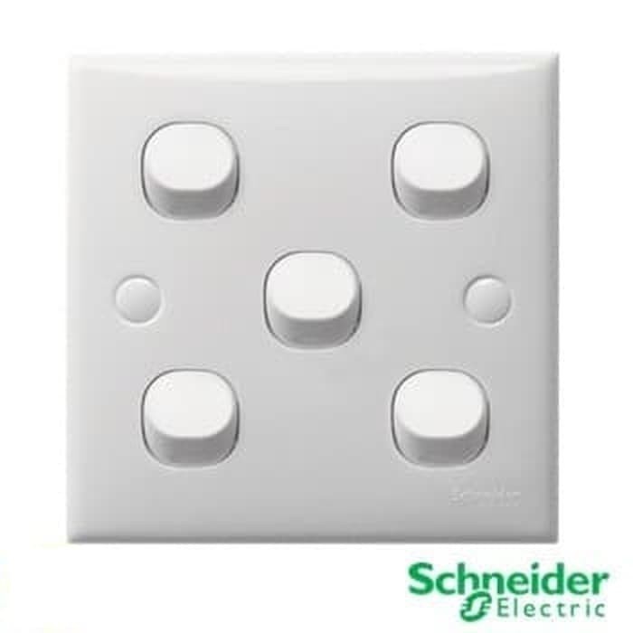 SCHNEIDER SAKLAR 5 MATA CLIPSAL E35 CLASSIC - SAKELAR 5 Mata Clipsal 5 GANG 1 WAY