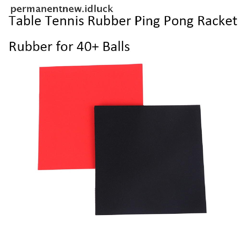 (luckypermanentnew) Spons Karet Warna Merah / Hitam Untuk Bagian Bawah Raket Tenis Meja 40 + Bola