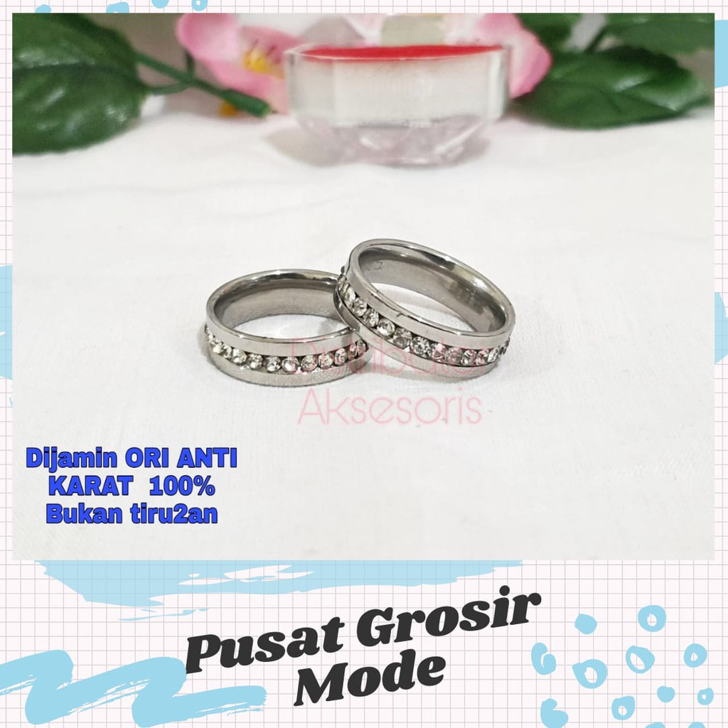 Cincin Couple Titanium ANTI KARAT SELAMANYA PGM CT62