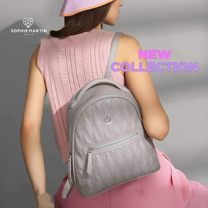 ISSELLA BAG Sophie Martin Sophie Paris Tas RANSEL WANITA kulit grey terbaru Tas kerja kuliah sekolah