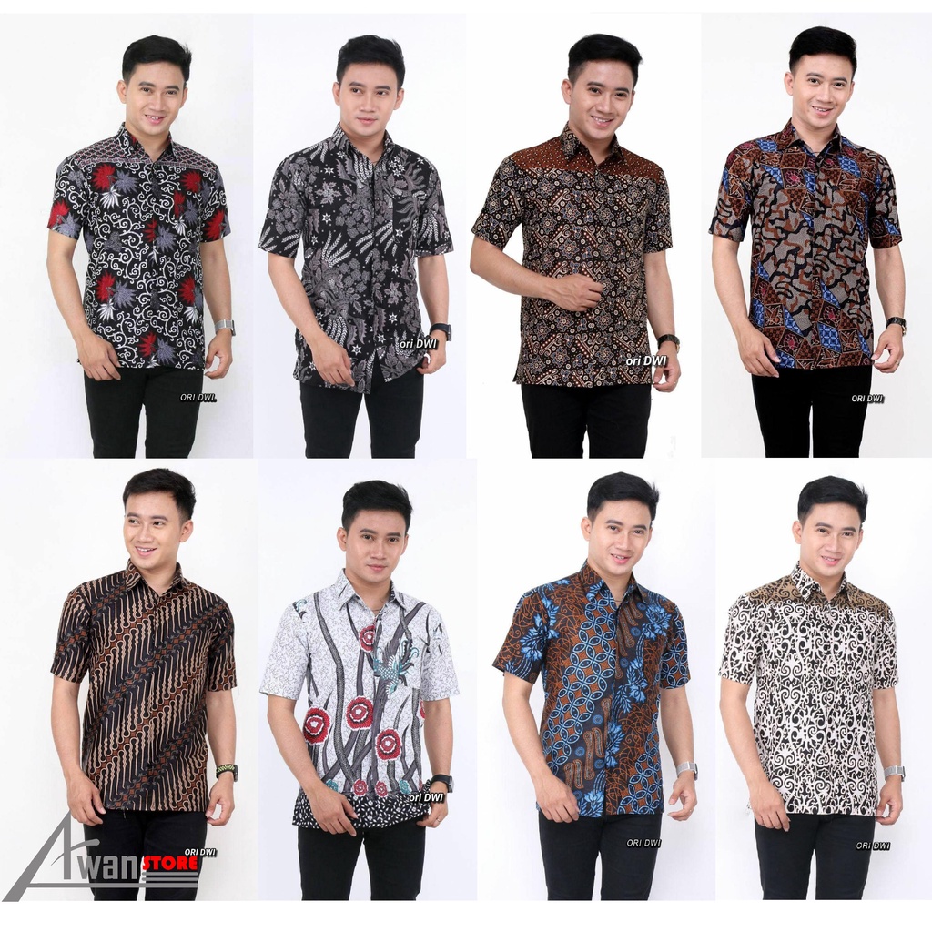 MURAH BATIK KEMEJA HEM PRIA MOTIF KEMBANG GEDE HITAM KEMEJA SERAGAM PEKALONGAN ALKHALIS