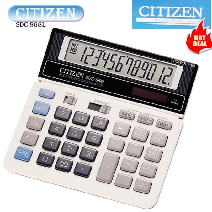 

CALCULATOR 12 DIGIT KALKULATOR CITIZEN SDC- 868 L - CUCI GUDANG LHOOO