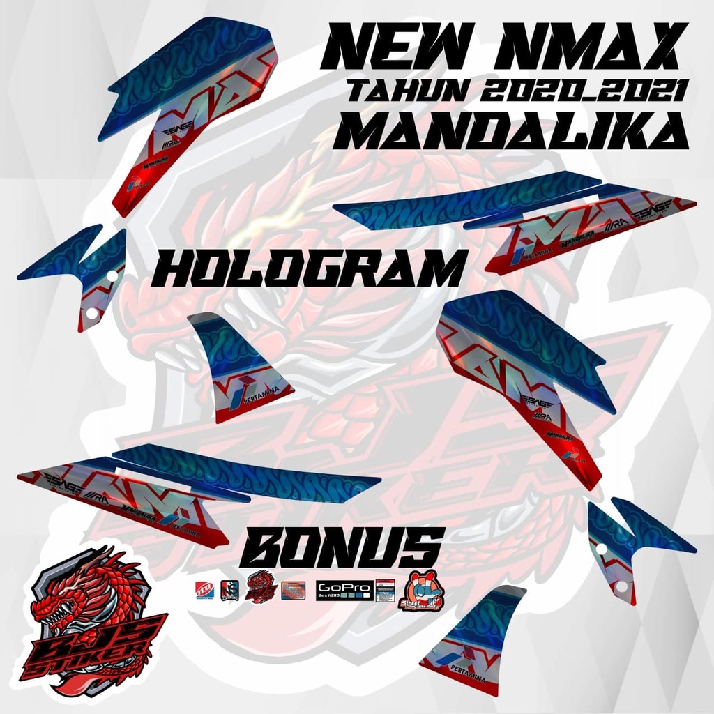 Striping nmax 2020 - Stiker Decal hologram NMAX NEW 2020-2023 MANDALIKA HOLOGRAM