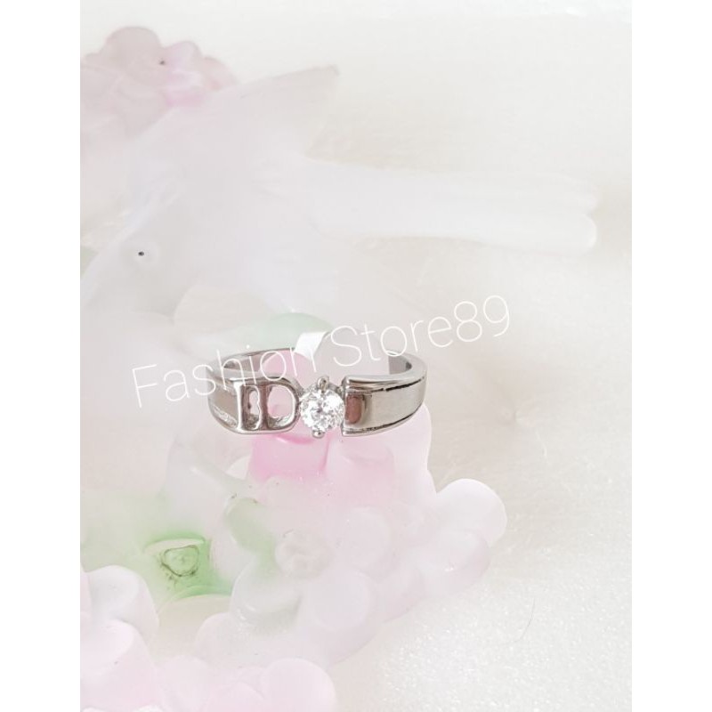 New Cincin Titanium Silver ID permata Putih bestseller Antikarat selamanya import bestseller