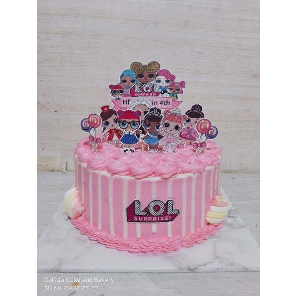 LOL Cake/ Cake Ultah Pink LOL/ Cake Ultah Enak / Kue Ulang Tahun Anak