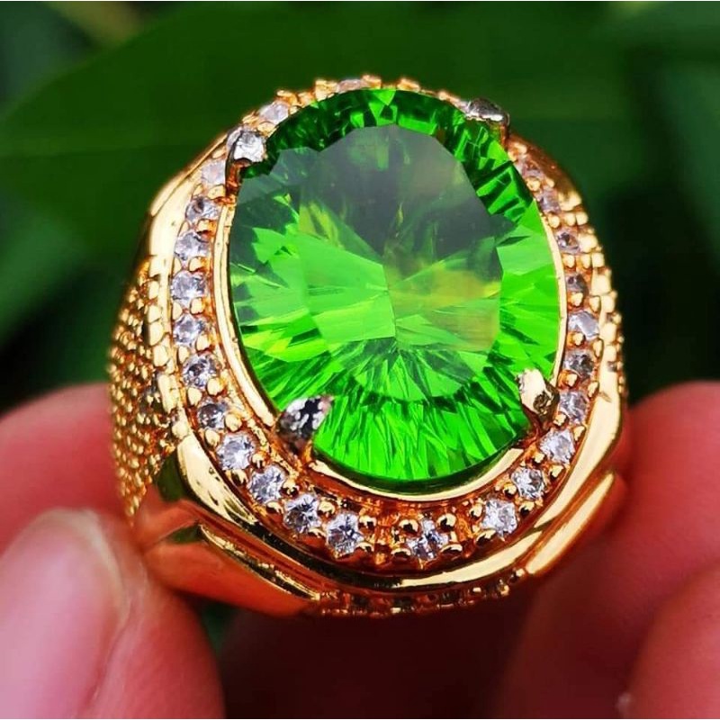 NATURAL GREEN MOLDAVITE METEOR HIJAU LUSTER JUMBO