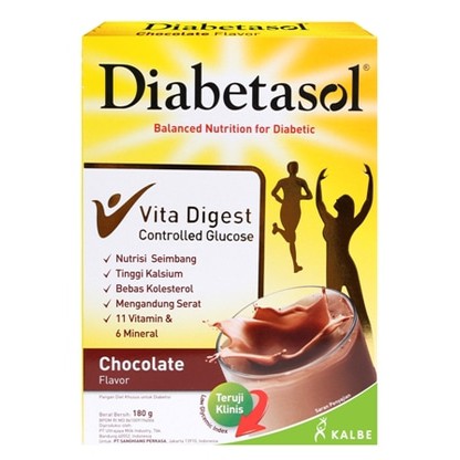 

Diabetasol Coklat Susu Formula 180 gram
