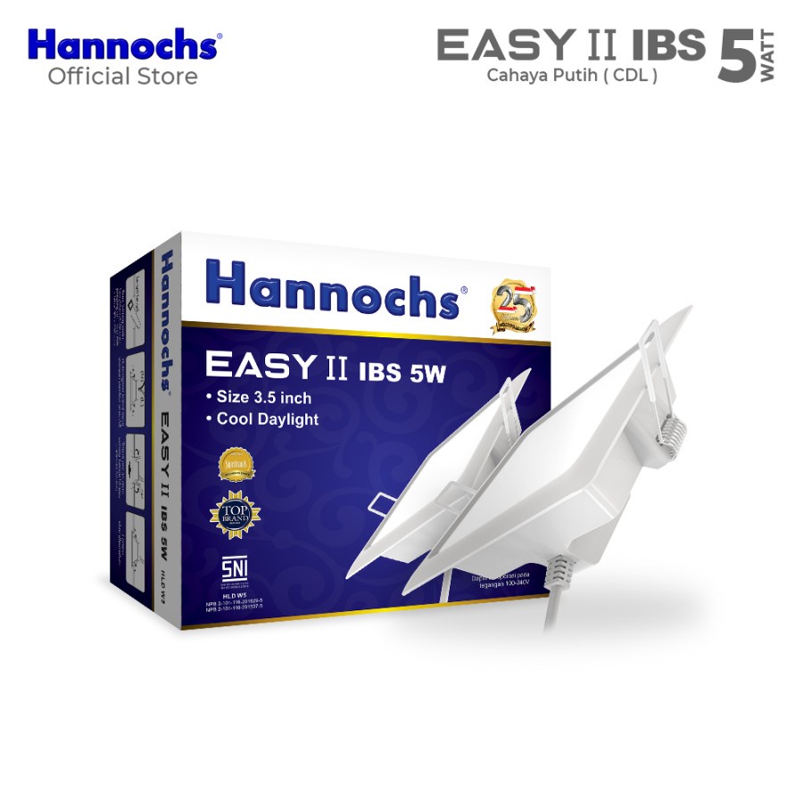 Hannochs Downlight LED EASY II 5W - Cahaya Putih