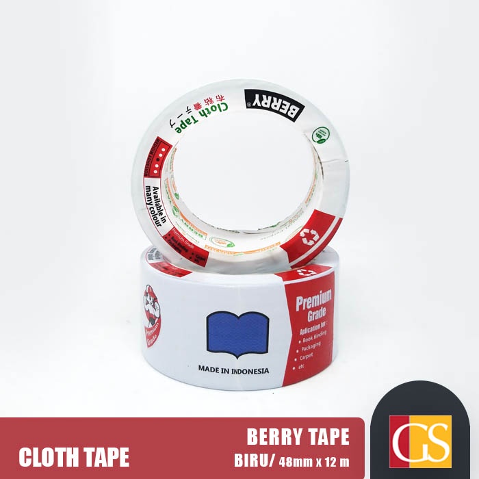 

Lakban Kain Biru Berry Cloth Tape 48mm / 2 inch x 12m