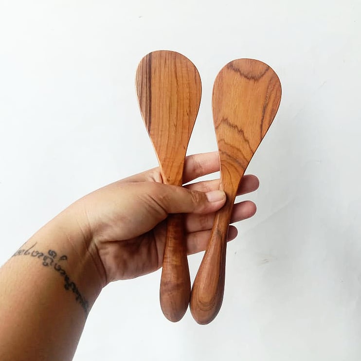HERA SPATULA TEFLON MINI - Spatula kayu/ Sendok kayu/ Sutil Kayu