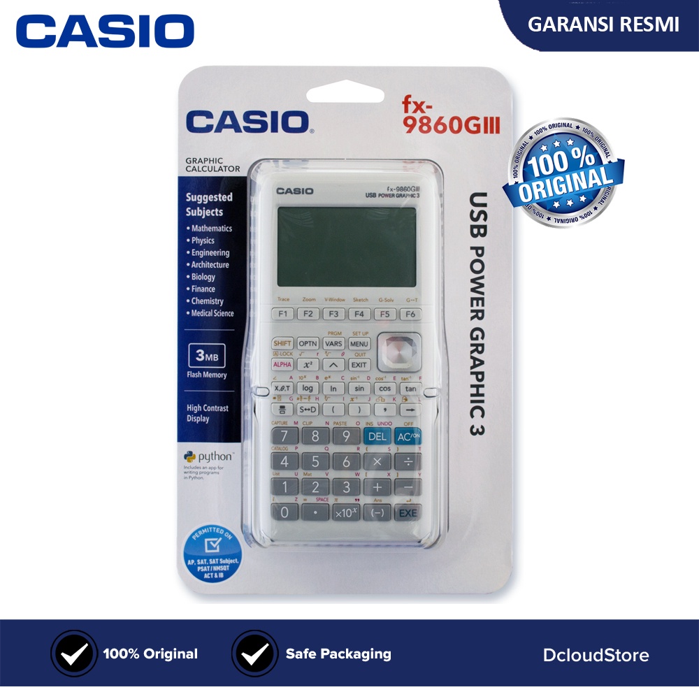 

Kalkulator Grafik CASIO FX 9860 GIII Graphing Graphic Calculator FX 9860G III