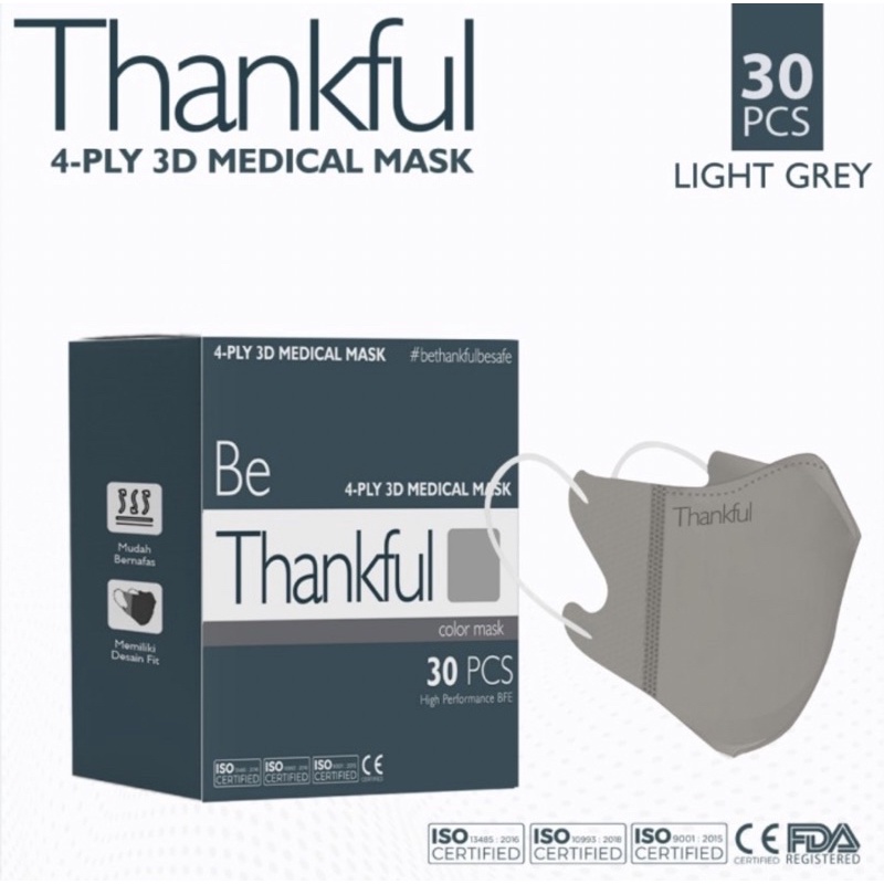 Masker Thankful duckbill 4 ply terbaru earloop