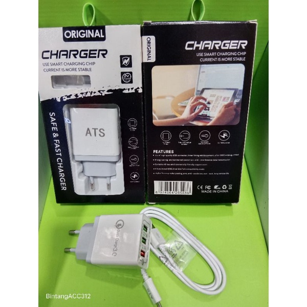 Charger ATS D22 3 USB Fast charging 3.0A