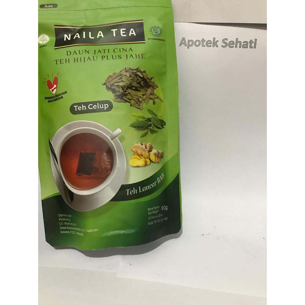 NAILA TEA DAUN JATI CINA PLUS JAHE / Teh Herbal Pelangsing Tubuh