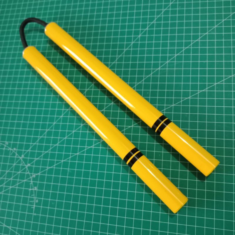 Nunchaku aluminium kuning tali freestyle