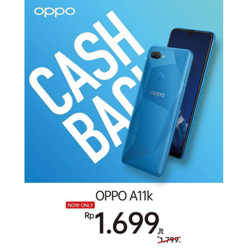 Oppo A11k Ram 2/32GB Garansi Resmi Oppo Indonesia