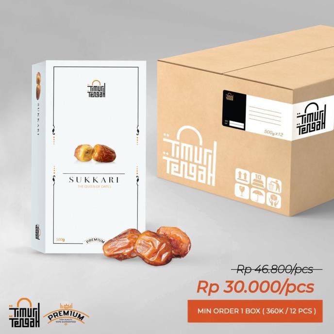 

He117 Kurma Sukari 12 Pcs Premium Timur Tengah Kurma Sukkari Original Cucuningwai