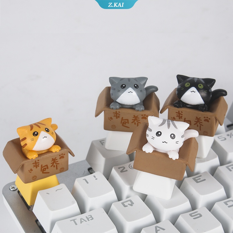 Keycap keyboard Mekanik Motif Kartun Kucing Lucu DIY