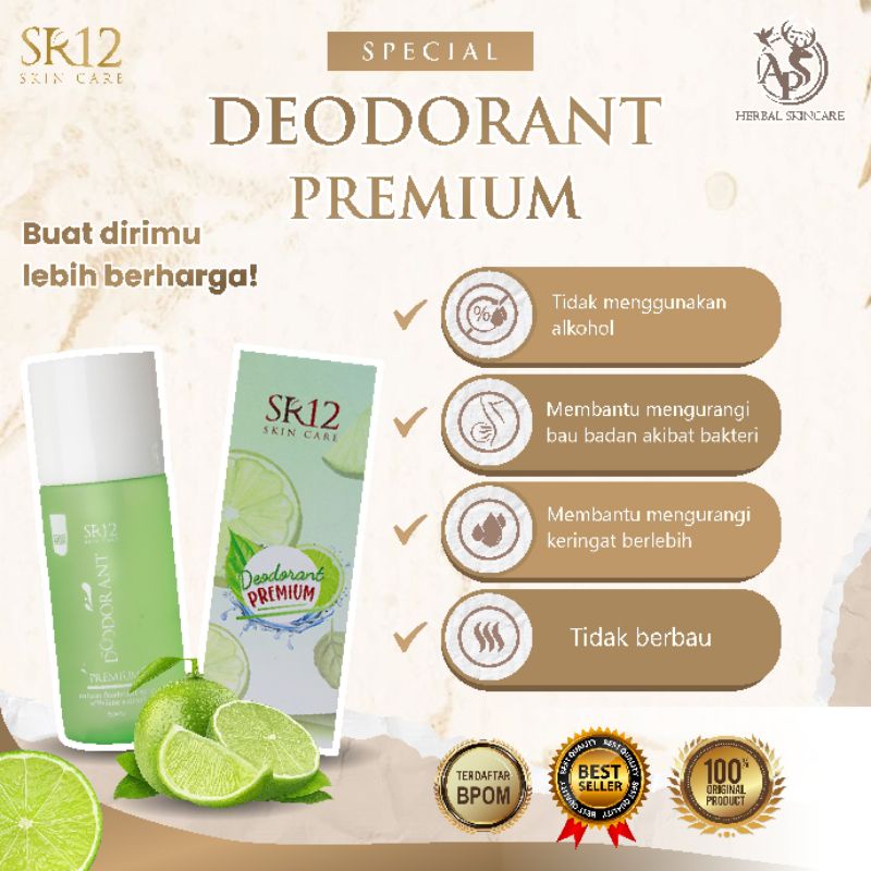 BEST SELLER Deodorant Spray SR 12 Herbal Ampuh Atasi Bau Badan Keringat Berlebih Mencerahkan Ketiak BPOM 60 ml