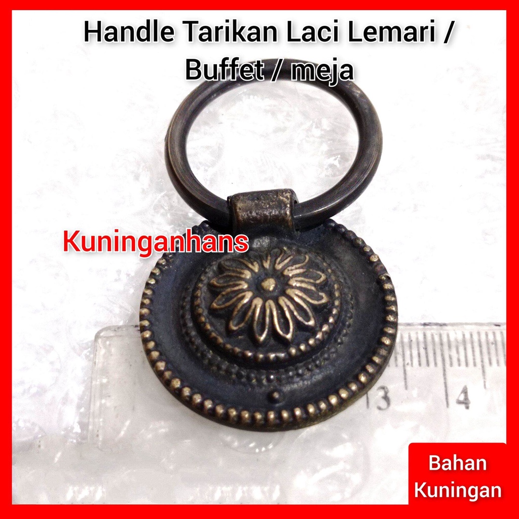Tarikan laci antik klasik kuningan / Tarikan laci meja / tarikan laci lemari / buffet / kabinet