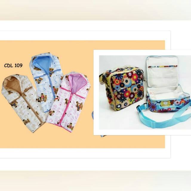 tas baby lavender + selimut 2in1 baby set s1 / Tas Perlengkapan Bayi Diapers Bag Lavender