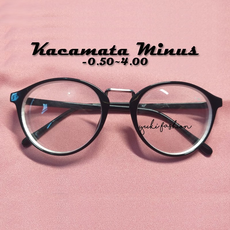 BEST SELLER  Kacamata Minus (-) Trendy Korean Style Pria Wanita - 0.50 ~ -4.00 / Frame Owl / COD